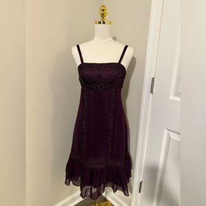Sue Wong Deep Purple Cocktail Dress Size 6